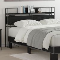 Tête de lit de rangement Chêne noir 160 cm Bois d'ingénierie vidaXL
