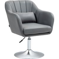 Sedia per Scrivania Girevole con Altezza Regolabile Cuscino Lombare, Tessuto Tecnico, Grigio