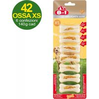 42 Ossa Delight Strong taglia XS al gusto pollo - OFFERTA RISPARMIO 6 confezioni da 7 ossa ciascuna