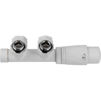 Valx DUO valvola combinata universale bianca con connettori PEX da 3/4”x16 mm