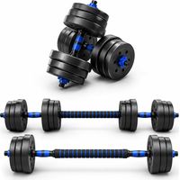 Lacestone 2in1 Hantelset Kurzhantel Langhantel Set Hanteln Krafttraining Gewichte 20 Kg