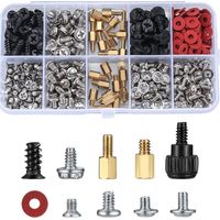 Kit de 300 vis pour PC, SSD et carte mère PC (entretoises incluses), comprenant des vis mâles n° 6-32 vers femelles M3 pour ventilateur de disque dur, boîtier, SSD, lecteur CD-ROM et ordinateur.