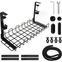 Cache Cable Bureau, Gestion Cable Bureau sans Perçage, Range Cable Bureau Kit Cable Management pour Bureau, Maison
