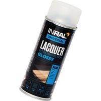 Vernice trasparente acrilica lucida INRAL Lacquer – asciugatura rapida, protezione da calore e graffi – 400 ml