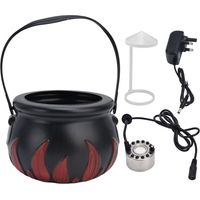 Lumière LED décorative atomisée pour Halloween, veilleuse colorée en forme de flamme rouge, prise UK, 100-240V AC, ambiance festive.