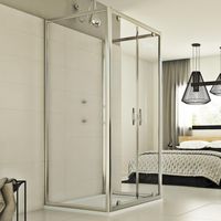 Duschkabine 3-seitig Klarglas h 198 mod. Cristal Trio 2 Türen 70x120x70 cm