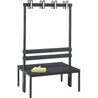 C+P, Banc de vestiaire BASIC double face, lattes en plastique,