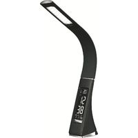 Platinet Lámpara moderna negra con pantalla LCD integrada