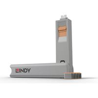 Juego de cerraduras Lindy Port, llave, gris/naranja, 4 piezas. 40428, 40428