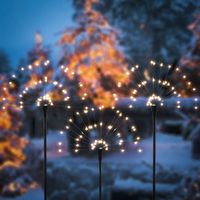 esotec Solar Wunderkerzen Feuerwerk 3er SET 180 LEDs wetterfest IP44 102576