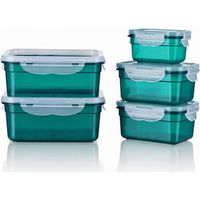 5 Lunch Box - Venteo - Grün - Erwachsene - Weicher Silikon-Deckel