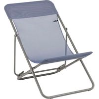 Transat Jardin Pliable - Chilienne Multi-positions : Largeur 58 Cm - Maxi Transat - Batyline® Iso - Bleu Ocean - Lafuma Mobilier