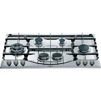 Hotpoint Ariston – Table de cuisson à gaz encastrable 90 cm – 6 brûleurs – Acier inoxydable – Commande avant – Puissance 11500 W