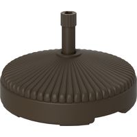 Base para Sombrilla de Jardín Rellenable 28 kg Rellenada con Arena y 23 L Rellenada con Agua Ø55x30 cm Marrón