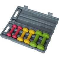 Set Manubri Palestra con Valigetta 2x0.5kg+2x1kg+2x1.5kg Pesi per Sport Fitness