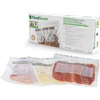 FoodSaver 20 Sacchetti per Sottovuoto Riutilizzabili con Chiusura Lampo, per Alimenti, Senza BPA, 3.8 lt