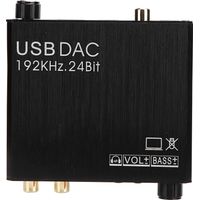 Convertisseur DAC AY107 pour Son Hi-Fi avec Connexions RCA, Jack 3.5mm, Optique et Coaxial