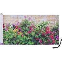 Maximex Pratico frangivista per balcone, con motivo floreale in muratura colorato, protezione dal vento, resistente ai raggi UV e agli agenti atmosferici, ad asciugatura rapida e antistrappo, 5 m