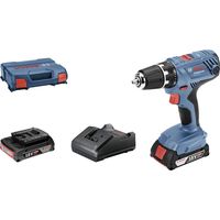 Trapano avvitatore 18V BOSCH GSR 18V-21 - 2 batterie Li-Ion 2Ah + caricabatterie + valigetta L-Case - 06019H100A