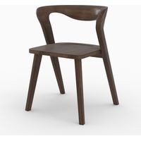Chaise en bois d'hévéa foncé - VEGA