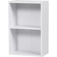 HOMCOM Libreria Bassa in Legno Design Mobiletto Design Moderno Bianco