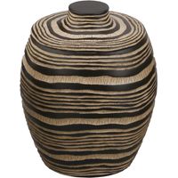 Optima Soreta Scatola in poliresina con coperchio, stile legno, marrone (SOR55)
