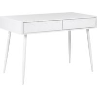 Home Desk White Particle Board 120 x 60 cm Drawer Storage Minimalist Design ESLANE