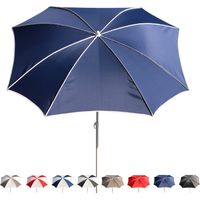 Parasol antivolant UV 50+ pour plage jardin piscine Malta - Bleu