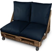 Cojín Multiusos Suelo o Respaldo o Asiento para Palets Exterior Azul Oscuro Happers 60x80 (1 unidad) Azul Oscuro