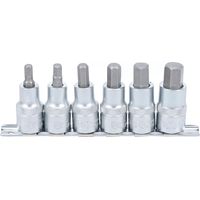 Bgs Technic – Coffret de 6 douilles 6 pans mâles 6-14mm – Acier chrome vanadium – Longueur 55mm – Pour cliquet 1/2"