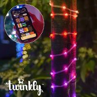 10m Smart App Controlled Twinkly Dot LED Lights, Black Cable Multi Colour Change Control Indoor Home Dimmable