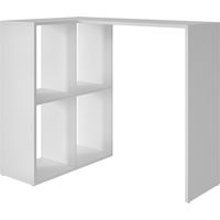 Mint Essentials Chester White Computer Desk with Shelves