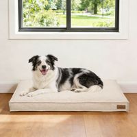 BingoPaw Orthopedic Dog Bed Premium Comfort Foam Filled Crate Pet Mattress Restful Sleep - Beige Large 88.5x59.5x10cm