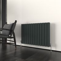 T&K Horizontal Anthracite Double Radiator Flat Panel Designer 600x884mm Modern Central Heating Rads