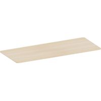 Plateau de bureau bords arrondis 180x75cm, bois naturel