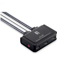 LevelOne KVM-0290 switch per keyboard-video-mouse (kvm) Nero, Grigio