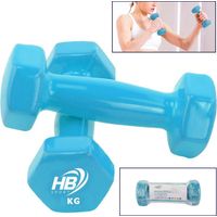 Haltère Simple En Vinyle Poids Pour Salle De Sport Fitness à Domicile -10 Kg -bleu Ciel