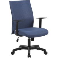 Poltroncina da ufficio in tessuto mod. Pen colore blu 61x60xH103 cm