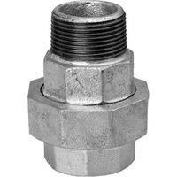Hermann Schmidt Temperguss Verschraubung DN 20, 3/4" flach dichtend, Innengewinde/Aussengewinde, verzinkt