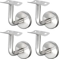 Handlaufhalterung aus Edelstahl 304 für Treppengeländer, Wandmontage, Holzgeländer, Silber (4 Stück) NPTERBL