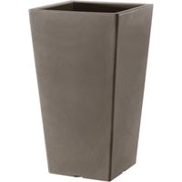 Outdoor Hohe Kunststoffvase ''Essential Pasubio'' für Blumen und Pflanzen für Garten -70 cm / Cappuccinofarben