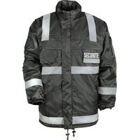 Veste coupe-vent fourrée polaire avec bandes réfléchissantes Sécurité CityGuard Noir M.
