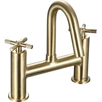 Bristan Cruzar Bath Filler Tap Pillar Mounted - Brushed Bras