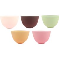Bol mélangeur en silicone pour masques faciaux, masques à l'argile et autres produits de soin du visage, format moyen, multicolore