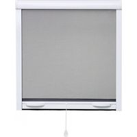 Volet Moustiquaire – Moustiquaire enroulable aluminium H.145 x L.100 cm pour fenêtre – Protection optimale contre les insectes – Recoupable jusqu'à 40 cm