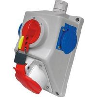 Elektromet Modèle de prise design rouge 16A IP54