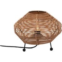 Lámpara de mesa Esteban en ratán - ⌀ 32 cm - marrón