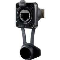 Rean AV RJ45 Feedthrough, IP65 Airtight, BULK RRE8F-Z-010-0 Buchse, Einbau Schwarz 100 St.