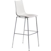 2 Tabourets de bar design - ZEBRA TECHNOPOLYMER 65h - lot de 2 - deco design