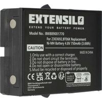 vhbw Akku Ersatz für Danfoss BT06K, 2303692 für Industrie-Funkfernsteuerung Fernbedienung (750 mAh, 4,8 V, NiMH)
